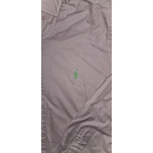 Polo Ralph Lauren Mens Medium Lavender Cotton Long Sleeve Button Down Shirt - Picture 4 of 8